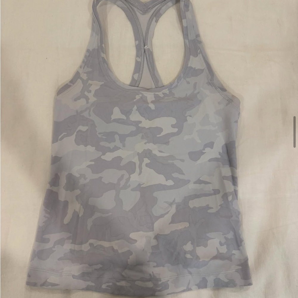 lululemon athletica Light Gray Camouflage Tank Top